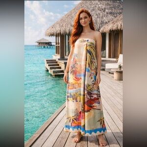 Anthropologie NWT Corey Lynn Calter Strapless Maxi Dress size L.